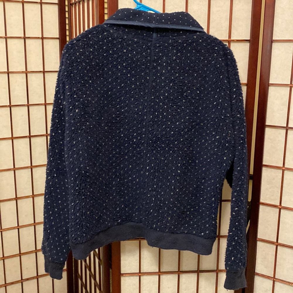 L.L. BEAN BUTTON UP FUZZY JACKET.